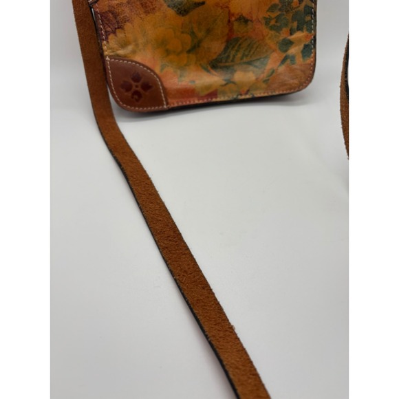 Patricia Nash Leather Crossbody Bag Floral Print Turn Lock Wallet - Picture 10 of 13